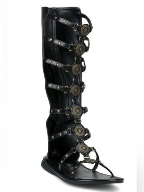 Funtasma Black Sandal with Purple and Lime Logo Accent